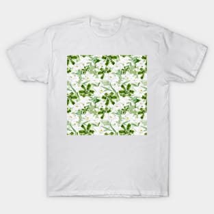 White Watercolor Flowers 3 T-Shirt